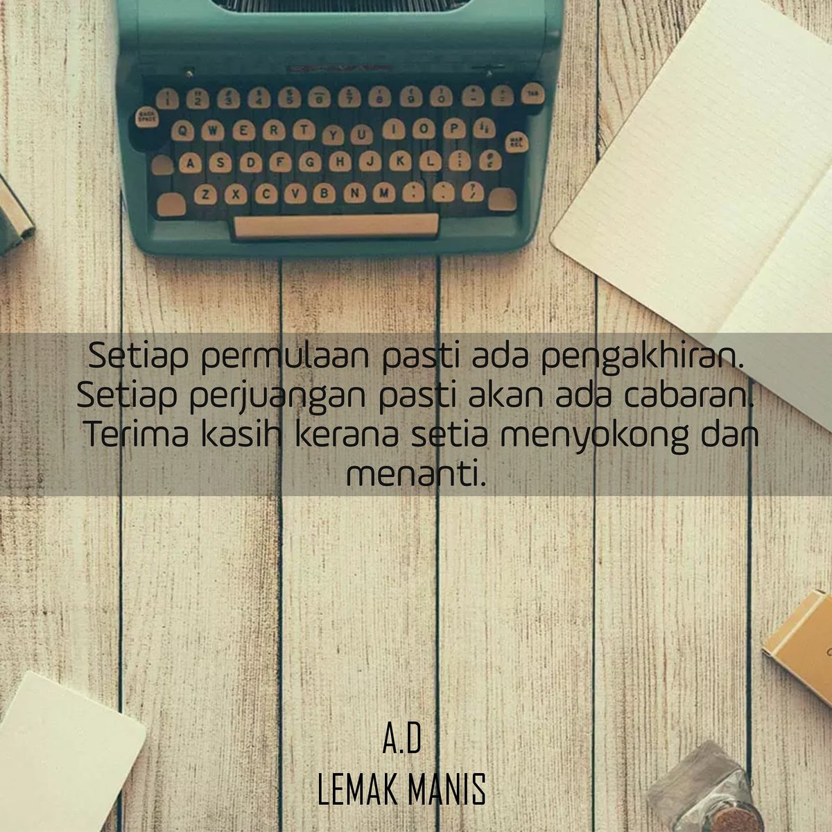 LemakManis_'s tweet photo. Andai perjalanan terhenti seketika.
Maafkan aku. Kerana ingin berehat dan tenangkan diri untuk seketika. https://t.co/ZvopawCxl8