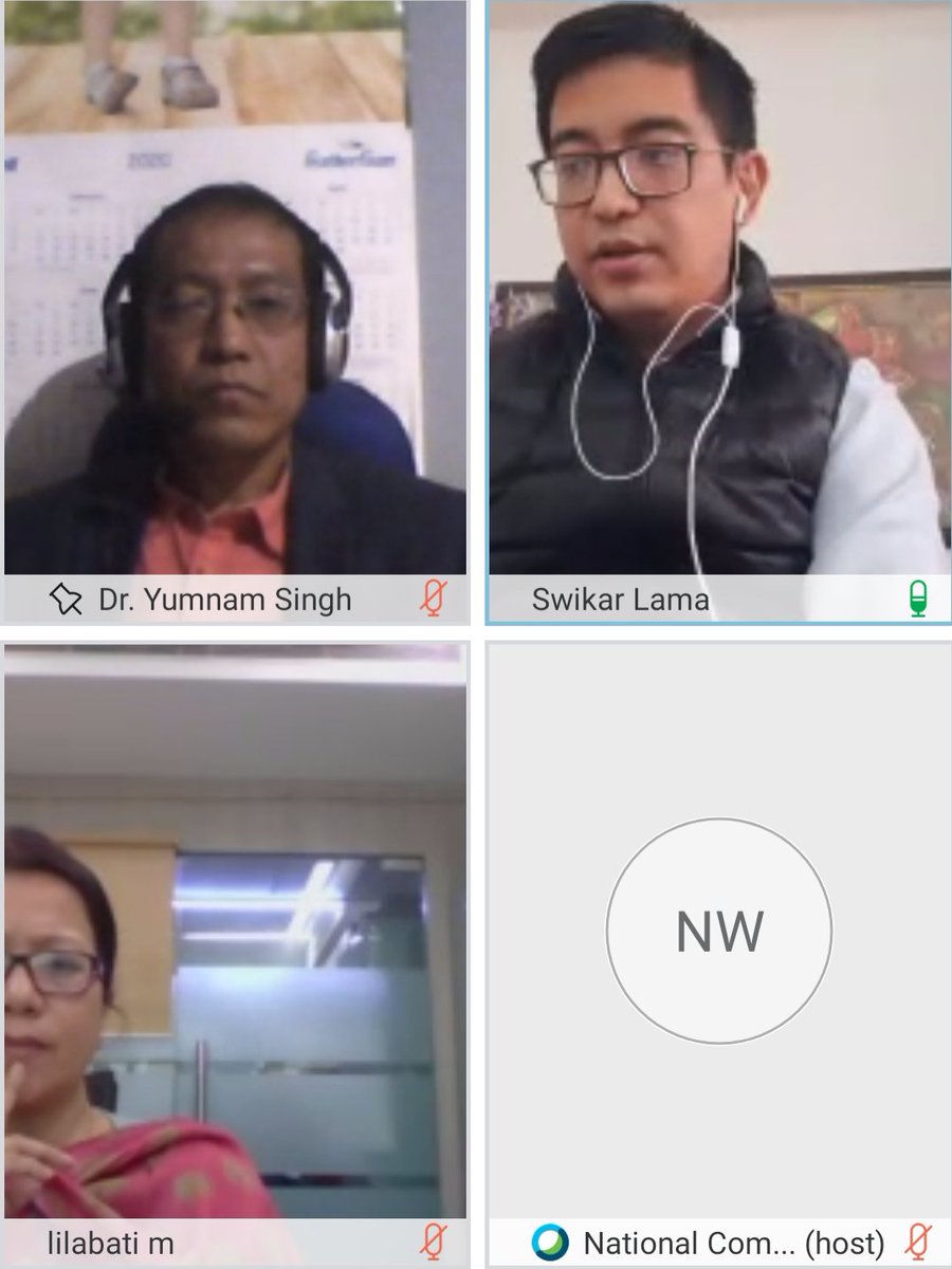 NCWIndia's tweet photo. #NCW Consultation on #CyberCrime against #Women. Panelist Dr Swikar Lama, Assistant Prof, Sardar Patel University of Police, Security &amp; Criminal Justice suggested appointment of women police officers in #CyberCell considering how difficult it is for victims to report cyber crimes https://t.co/RZaf5VH9SC