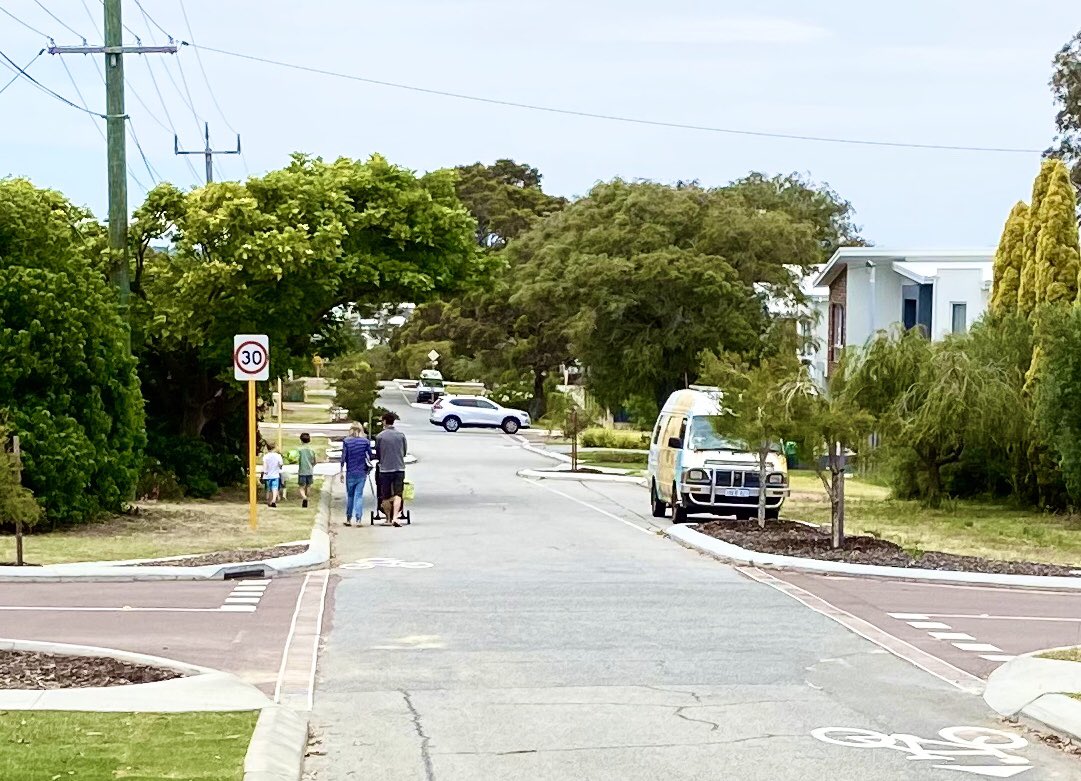 My favourite part is where they have introduced modal filtering. The street is only used by people accessing their home. This image shows how successful this has been to create a safe street for all....