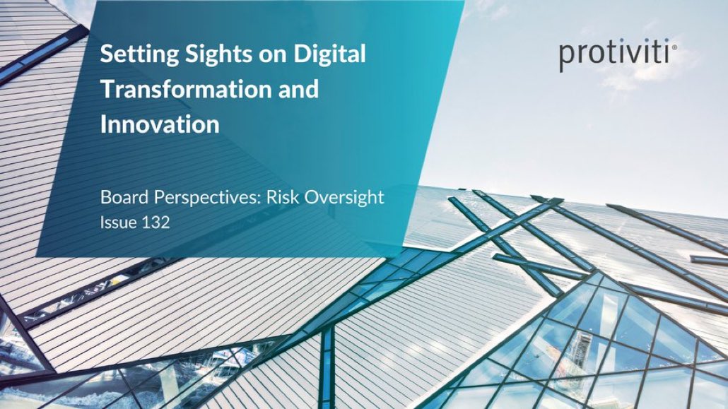 shathamaskiry's tweet photo. How can boards and their companies best leverage digital transformation to compete and thrive in a disruptive world? Our latest edition of #BoardPerspectives offers answers https://t.co/zz4A2rT0NF #CorporateGovernance #Risk #Covid19 https://t.co/Sf7znMlhkM