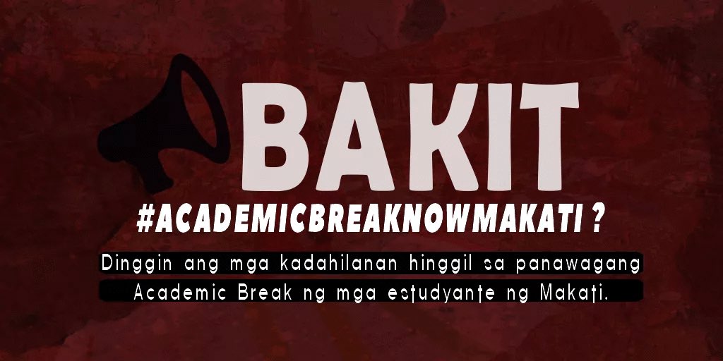 BAKIT #AcademicBreakNowMakati?

Kahit may wifi kami, ilang beses nang di ako nakapasok sa klase o kaya nawala sa gitna nito dahil sa unstable na internet connection. Maraming mag-aaral ang kumakaharap sa problemang ito.

#MakSciMagingay
#AcademicBreakNow
#NoStudentsLeftBehind