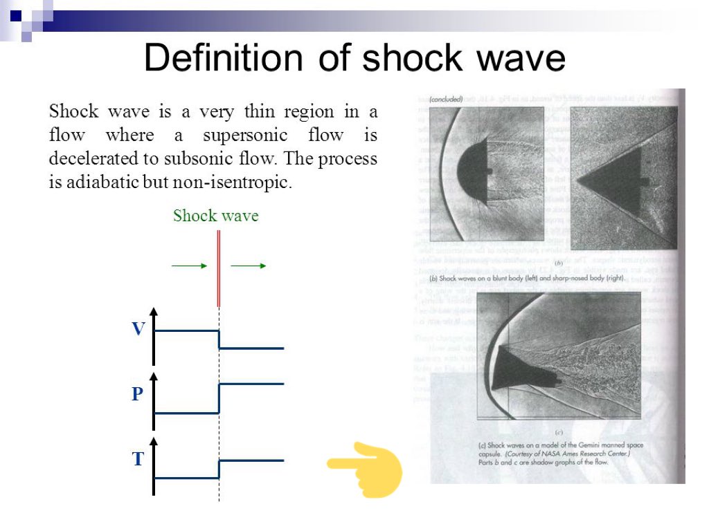 Shock waves are fascinating! And a challenging engineering phenomenonAcross a shock wave, the static pressure and temperature increases almost instantaneously. Here’s a short explanation of (oblique) shock waves, courtesy of  @NASA —>  https://www.grc.nasa.gov/www/k-12/airplane/oblique.html