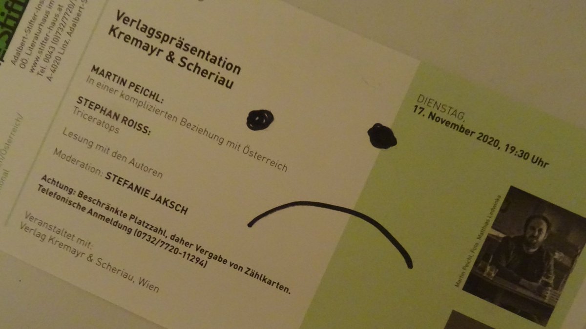 StephanRoiss's tweet photo. Heute Abend hätte ich gemeinsam mit @Untergeher83 und @SJaksch das #Stifterhaus in einen Hexenkessel* verwandelt. Paukenschläge und Fanfarenstöße. Bengalische Feuer. Das tausendmaulige Kreischen der Fans hätte es verunmöglicht, auch nur eines unserer Worte zu verstehen. Schade. https://t.co/WBc0p6l45i