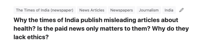  https://www.quora.com/Why-the-times-of-India-publish-misleading-articles-about-health-Is-the-paid-news-only-matters-to-them-Why-do-they-lack-ethics