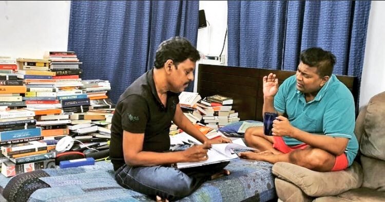 Actor Kayal Devaraj on Twitter: "#DirectorMysskin & lyricist #Kabilan under  a brief discussion for #Pisasu2 songs. Eagerly waiting for the album which  is composed by #KarthikRaja @DirectorMysskin @Rockfortent @andrea_jeremiah  @kbsriram16 @Lv_Sri ...