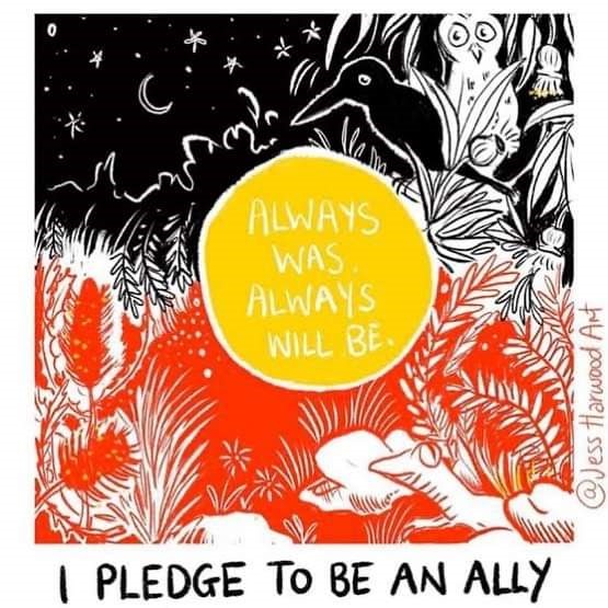 CoastalConnComm's tweet photo. We pledge to be an ally, not only during #naidocweek2020 , but year round. Coastal Connections Community #Coastalconncomm pledges to continue echoing the messages from our Aboriginal and Torres Strait Islander neighbours. #Alwayswasalwayswillbe https://t.co/iXN7I9xT2t