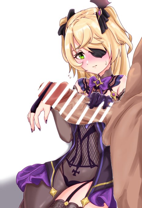 [R-18] フィッシュル手コキ #原神 #フィッシュル(原神) #黒スト #黒タイツ #手コキ https://t.co/xFPXU53BaS 