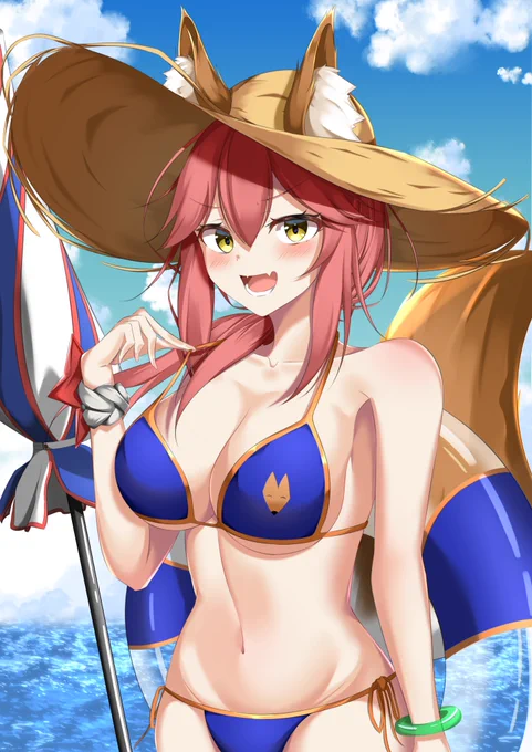 水着玉藻の前描きました(^▽^)/ 玉藻カワ(・∀・)イイ!!

#FGO  #玉藻の前 #Fate 