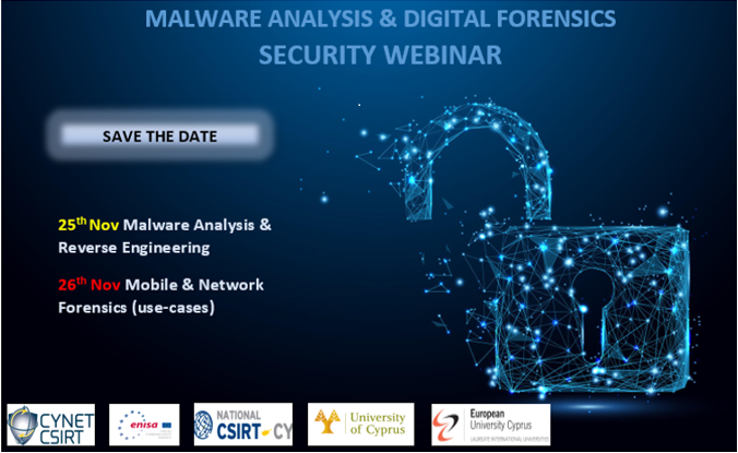 CyNetCSIRT's tweet image. We are delighted to announce that CYNET-CSIRT, in collaboration with ENISA, is organising a 2-day virtual training event, with the contribution of the University of Cyprus, the European University and the National CSIRT-CY. 

Details to come. Be on the lookout!