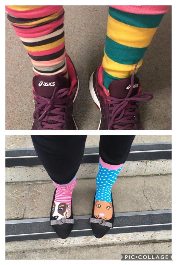 BranfilPrimary's tweet photo. #OddSocksDay2020 was a big success yesterday. It was a great way to raise awareness at the start of #AntiBullyingWeek and celebrate what makes us unique. Lovely socks Miss Philpot and Miss Bain! #BranfilValues #BranfilAgainstBullies #BVFriendship #BVTolerance #BVCaring #BVCourage https://t.co/W52AdJ0O6C