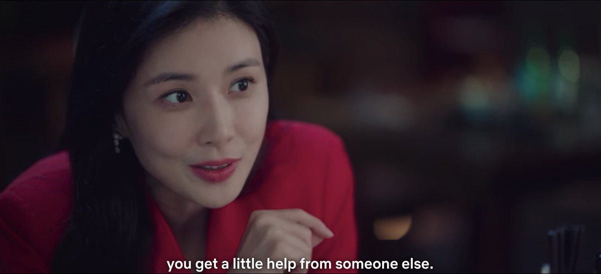 She appears to Jipyeong in red, which symbolizes passion, creation and childbirth. Appearing as the motherly form of Samshin is very fiting as he is an orphan.She tells him to trust the choice he made and gives him the same advice as Dalmi; ask your ancestors for help.