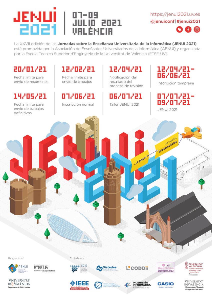 cciinfor's tweet photo. 🔊Las @jenuiconf ya están en marcha ‼ ¿Quieres conocer toda la información de la XXVII edición?
Visita su web ➡ https://t.co/BAxNXfiEOL
@ETSEUV #AENUI #IngenieríaInformática https://t.co/0hY2kdWEri