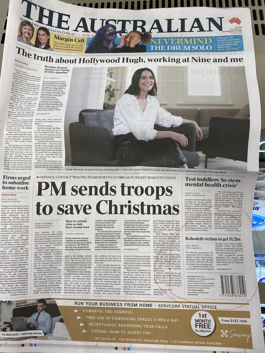 rhysam's tweet image. Massive front page story- #RobotDebt