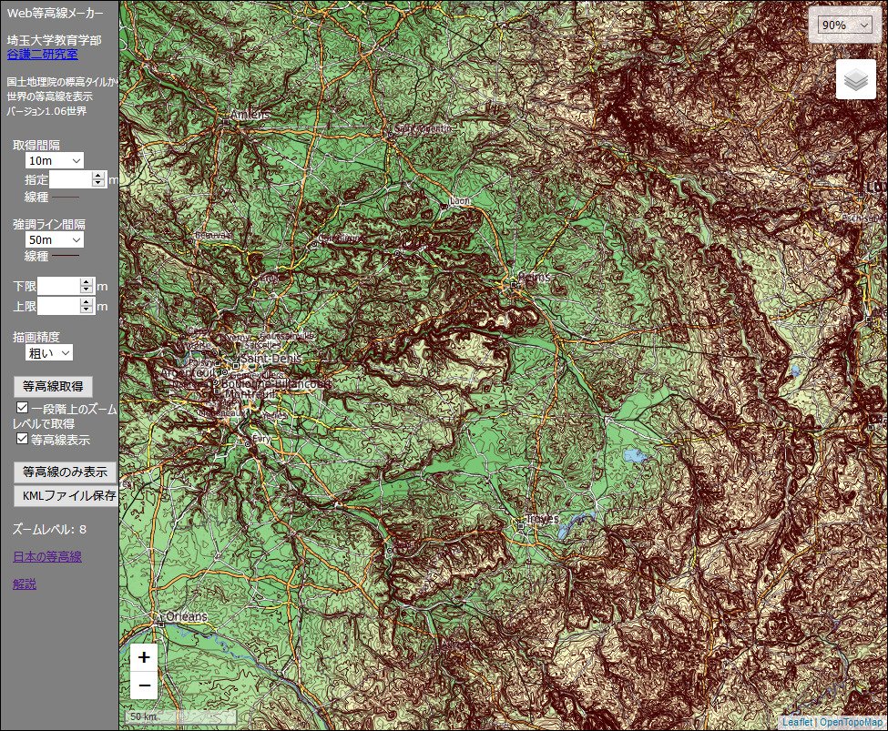 谷謙二 Tani Kenji パリ盆地の10m間隔等高線 T Co 3hxlrm3iro Twitter