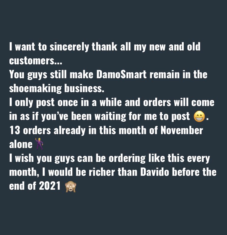 DamoSmart's tweet photo. To my loyal clients, I say thank you for the show of love always... 🙏 https://t.co/457skWRosC