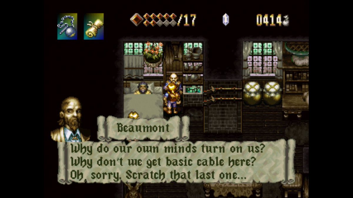 Shmuptopia's tweet photo. Kline's Nightmare is no more #alundra #rpg #fantasy #retrogold https://t.co/rXl6ol673g