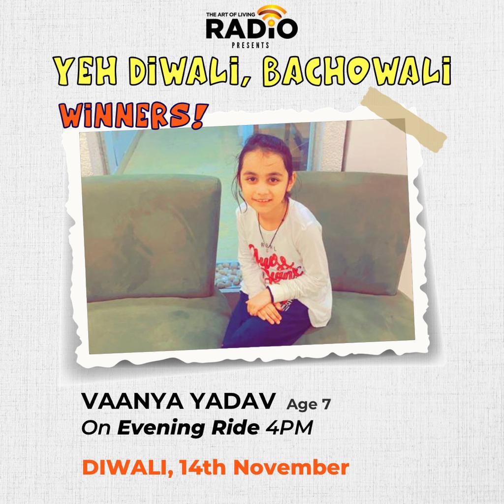 ReshuSinghal7's tweet photo. Vaanya Yadav of class 2 added glory to #DLFWorldSchool #radio #YehDiwaliBachowali @ArtofLiving @dp_2211 @GAttreja @ashokkp https://t.co/E3Hch1BS1p