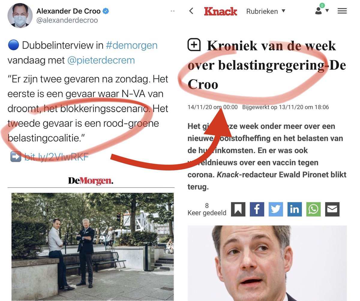 SanderLoones's tweet photo. Dat Alexander De Croo waarschuwde voor een belastingcoalitie... maar hij nu zélf premier is van een belastingwetgeving. Zou je daarover weleens uw zegje willen doen in het #dialoogplatform? https://t.co/pooVeuVYNW