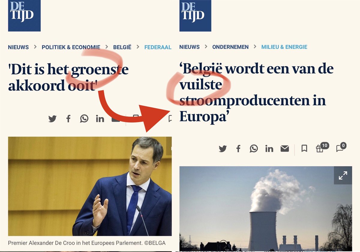 SanderLoones's tweet photo. En dat Alexander De Croo ‘het groenste regeerakkoord ooit’ aankondigde... maar België in de feiten een van de vuilste stroomproducenten wordt in Europa.
Kunnen de uitgelote burger daarover ook hun mening geven in het #dialoogplatform? https://t.co/OWfbmdn8bi