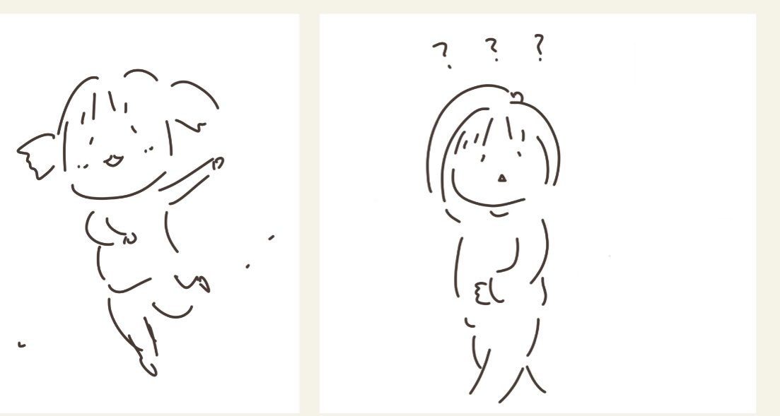 下書き。いいポーズが描けた。 