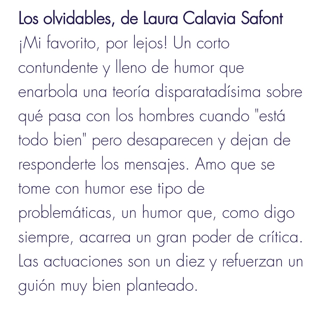 Iressistible's tweet photo. Ayer @Laura_C_S y yo nos enteramos de que nos hemos llevado el premio al mejor guión internacional por #Losolvidables en el @FinalGirlsChile y hoy nos levantamos leyendo esta reseña de @ayiturzi en su web. Así que hoy estamos súper contentas. 
https://t.co/w6JYHzESYS https://t.co/2Eus8w4s4r