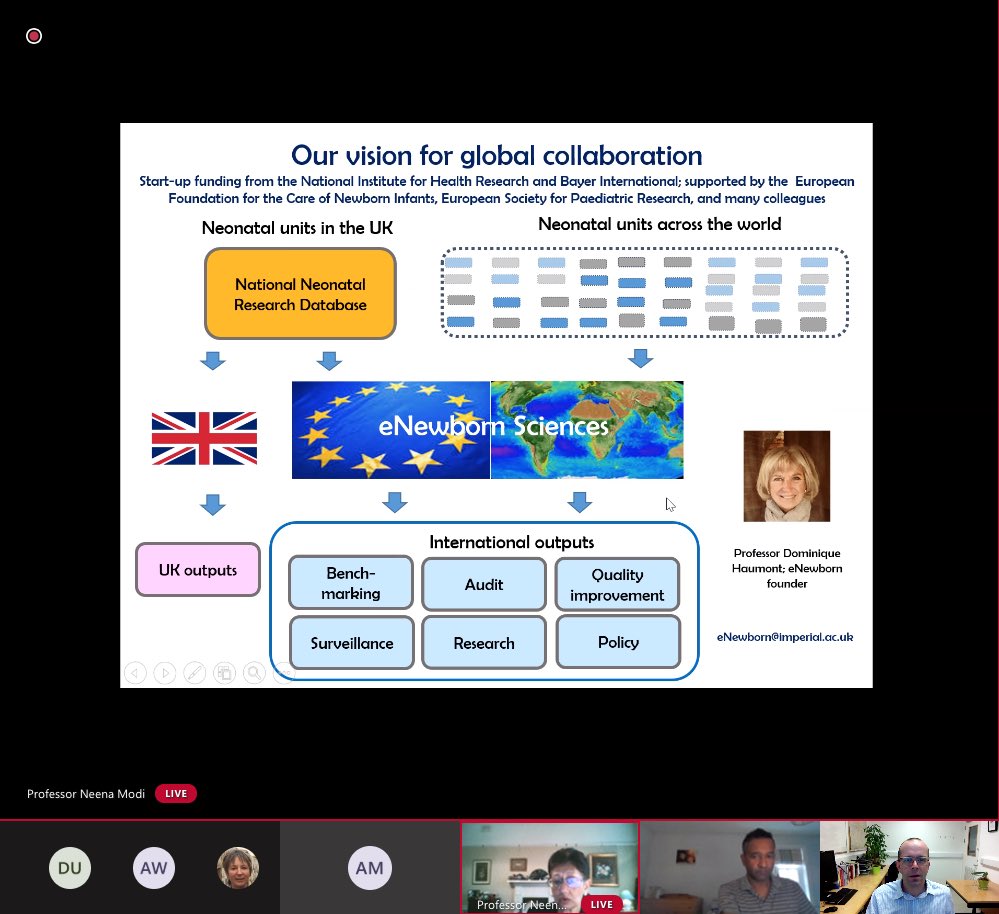 DrCGale's tweet photo. First up today at #NeonatalUpdate2020, and on right now is @NeenaModi1 discussing the use of โReal-world data for real patient benefitโ - and the importance of streamlined, streamlined approaches to research and international collaboration https://t.co/oAqWlPfrzQ