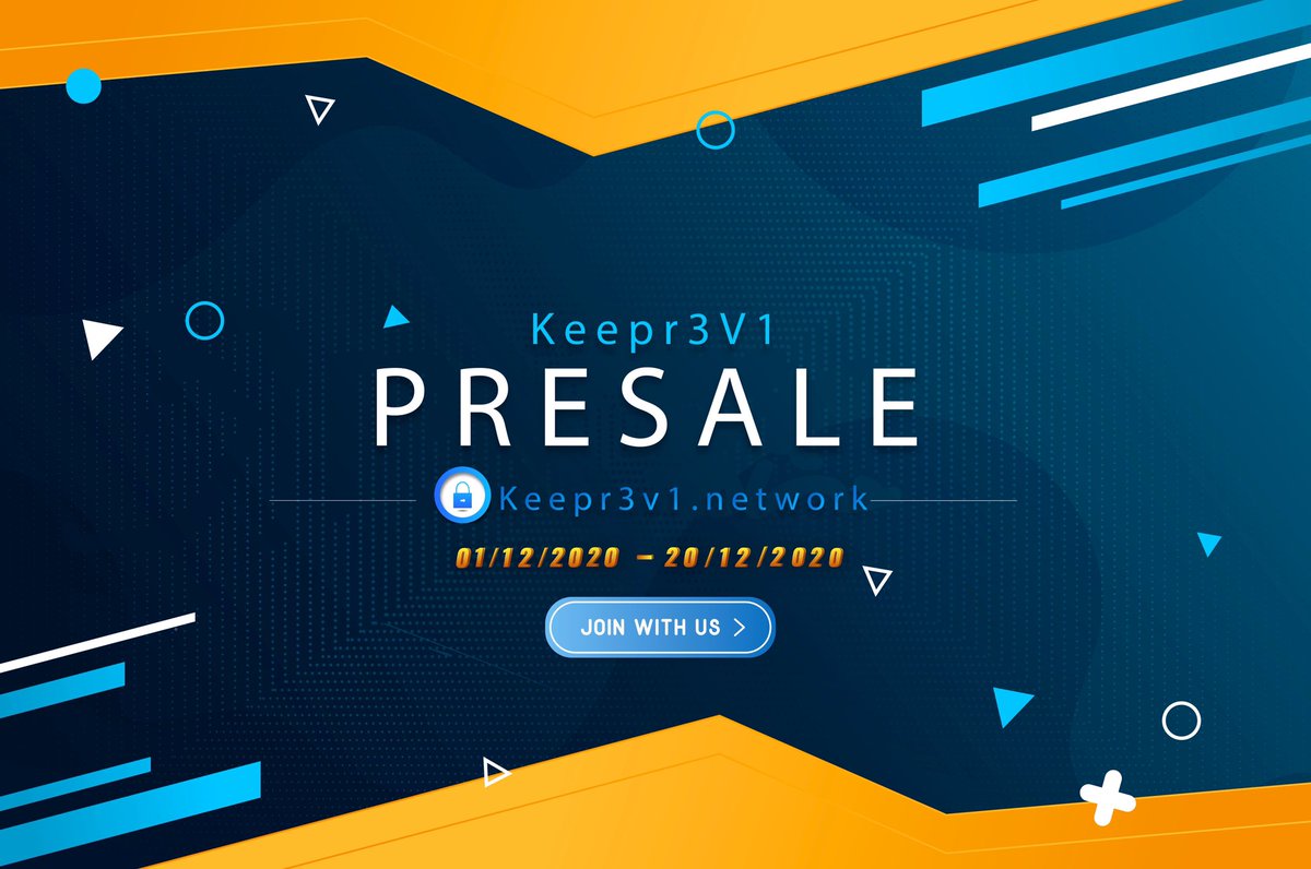 keepr3v1's tweet photo. [Official Presale Anouncement]
Dear Community,

The presale of https://t.co/A2tuZDpLSJ will be lived on https://t.co/miYnhGrtjA from 01/12/2020 to 20/12/2020.

Smart Contract: https://t.co/1mmnYvqeA9

Join with us: https://t.co/VoNiGCBH2Q
#Presale #Kpr3 https://t.co/x9XlgVLeGh