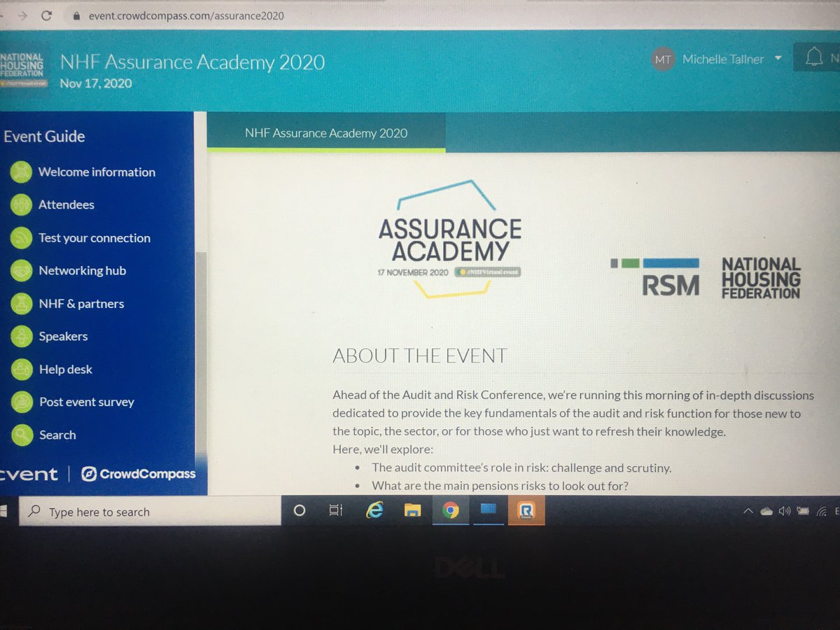Today is the NHF Assurance Academy. Excited to be working with knowledgeable and engaging speakers #NHFAuditRisk