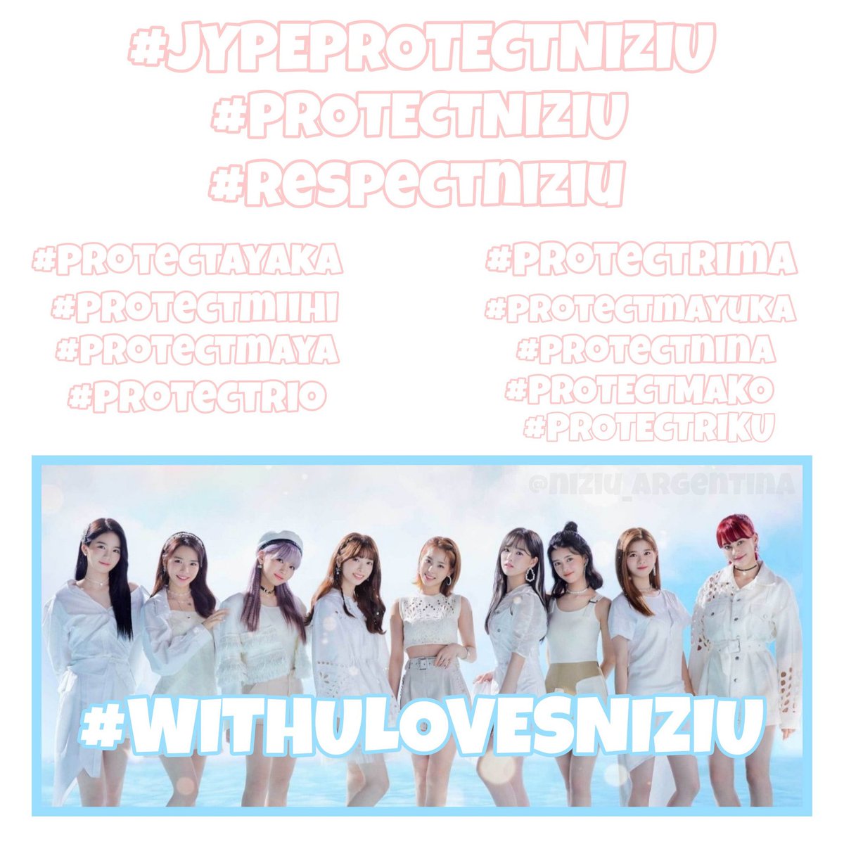 prettymayuka's tweet photo. they never did anything wrong, please just respect them
#ProtectMako
#ProtectRio
#ProtectMaya
#ProtectRiku
#ProtectAyaka
#ProtectMayuka
#ProtectRima
#ProtectMiihi
#ProtectNina
#WithULovesNiziU https://t.co/EXHiCReapy