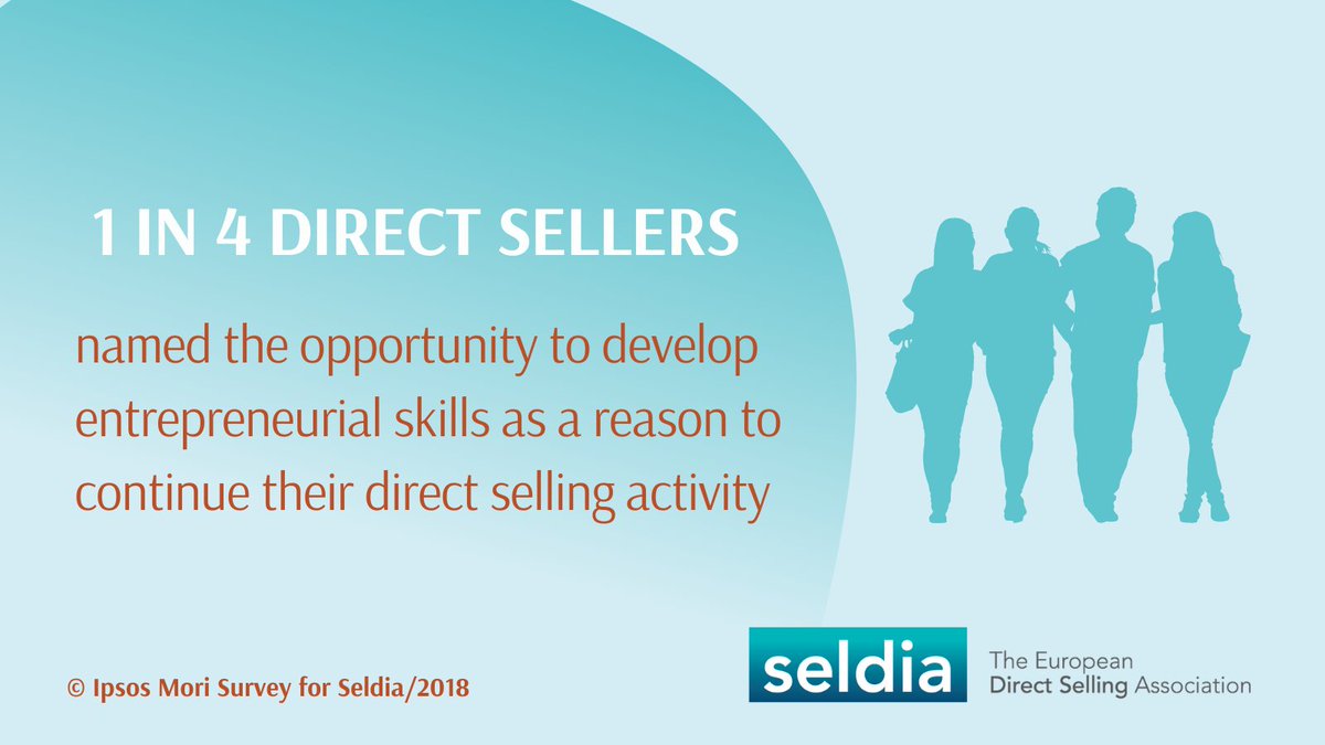 SeldiaEU's tweet photo. 27% of independent distributors see #DirectSelling as an opportunity to enhance their entrepreneurial skills. See new direct sellers’ testimonials here 👉 https://t.co/CqCPuV7TtY
#GEW2020 #DirectSellingIs #Entrepreneurship https://t.co/UBNH3a8xQf