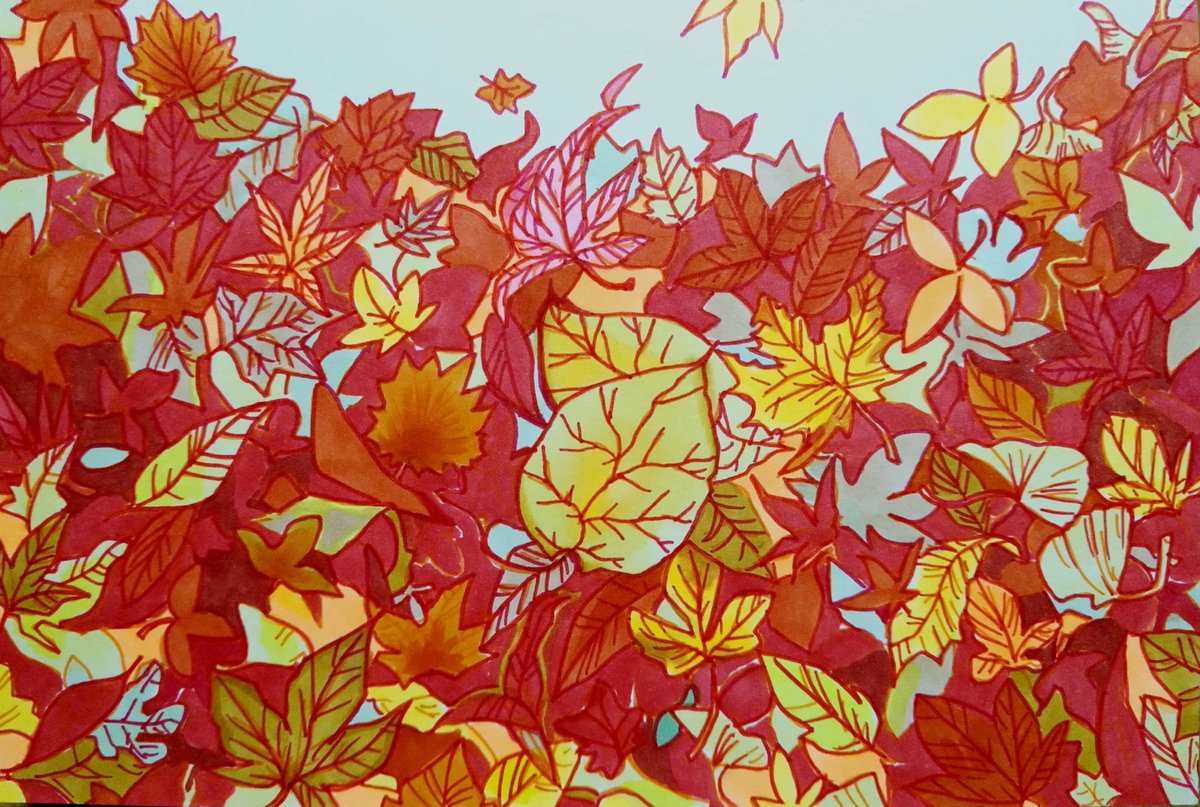 紅葉 イラスト イラスト好きな人と繋がりたい ペン画 紅葉 Popo A Kevi イラストレーターのイラスト