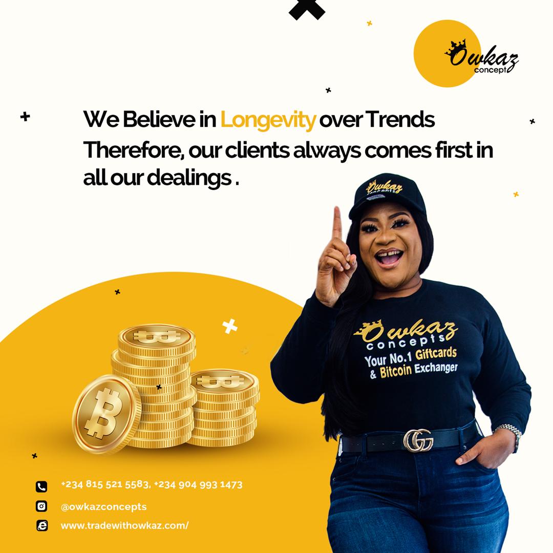 iamkingmonye's tweet photo. There are traders and there is @owkazlyon. The 3 T's trading platform, Tried, Tested and Trusted. They offer the best rate and quick payment.

Trade via https://t.co/m8Y9PQhaTJ

We're the best oh, the best.
#tradewithowkaz https://t.co/AJ3oUzSuVm