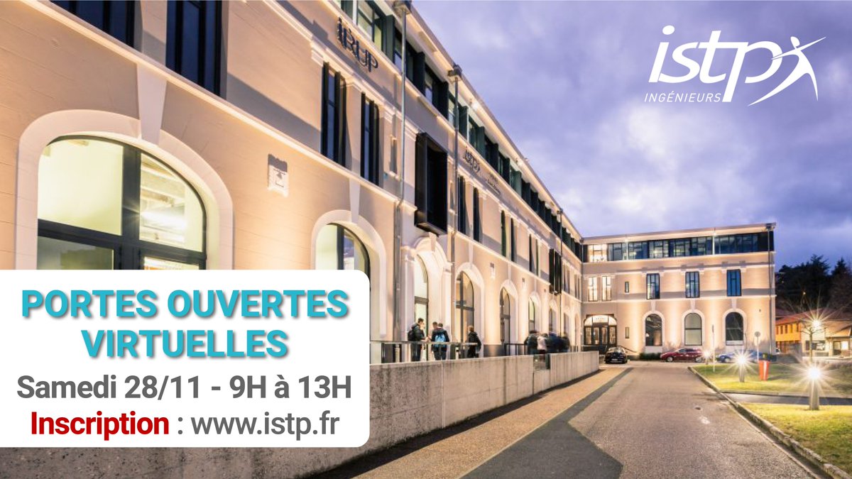 OfficielIstp's tweet photo. 💻 [#JPOVIRTUELLE]

Cette année, c'est l'ISTP qui vient à vous😉

Découvrez @OfficielIstp lors de notre Journée Portes Ouvertes virtuelle le samedi 28/11 !

📅 28 novembre 2020
🕒 9h-13h

👉 Inscription : https://t.co/HUBmge3YgI https://t.co/kZi00xhBf6