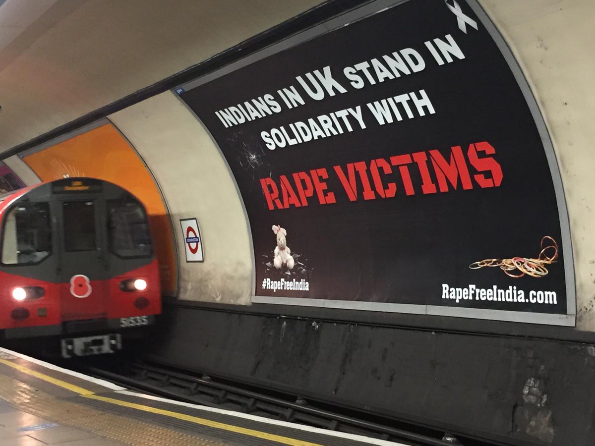 raperagerev's tweet photo. .@tarakaushal supports and endorses @RapeFreeIndia4 in their billboard campaign across London. "Indians in UK Stand in Solidarity with Rape Victims". Hard to disagree, no? #rapefreeindia #whymenrape https://t.co/PWTsEbgzdG