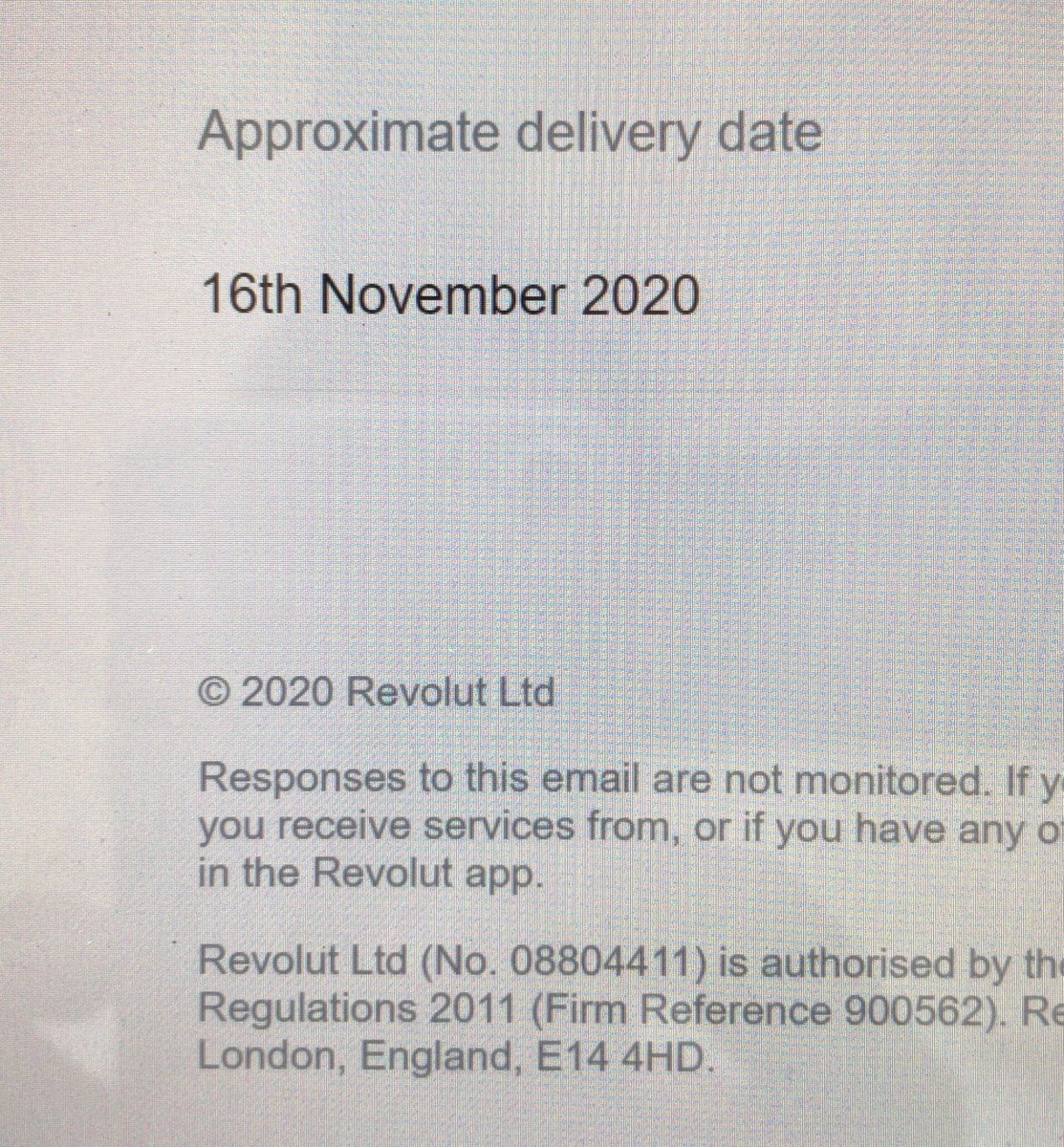 AlexggSimpson1's tweet photo. @RevolutApp still no card.. any update as to where it is?? Not impressed so far.. https://t.co/I9WQdT9xoq