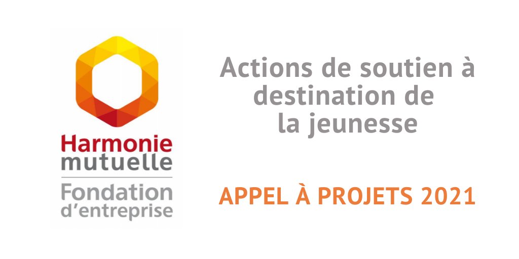 |Brève|📢La #Fondation d’#entreprise <a href="/hmutuelle/">Harmonie Mutuelle</a> lance son appel à projets 2021 ! 
🎯À destination des organismes à but non lucratif porteurs d'un #projet en faveur de l'#inclusion des #jeunes !
⏰Candidatez jusqu'au 30 nov. 2020
#mécénat
Plus d'infos ici👉bit.ly/35B0jKE