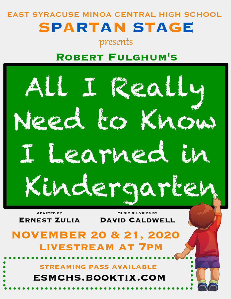 Theatre Happens Here! Purchase your streaming pass today at esmchs.booktix.com <a href="/ESMSchoolDist/">ESM Central Schools</a> <a href="/SpartanStage/">Spartan Stage</a> @GregAvellino <a href="/adamshatraw/">Adam</a>