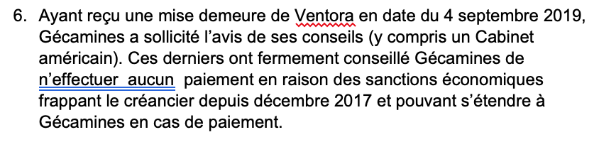 Even if it's a good deal, problem remains: Dan Gertler & his majority-owned companies are under U.S. sanction, so investing in his projects is complicated. Even Gecamines' lawyers told them not to pay $ they owe his company, Ventora. (Ventora sued.)