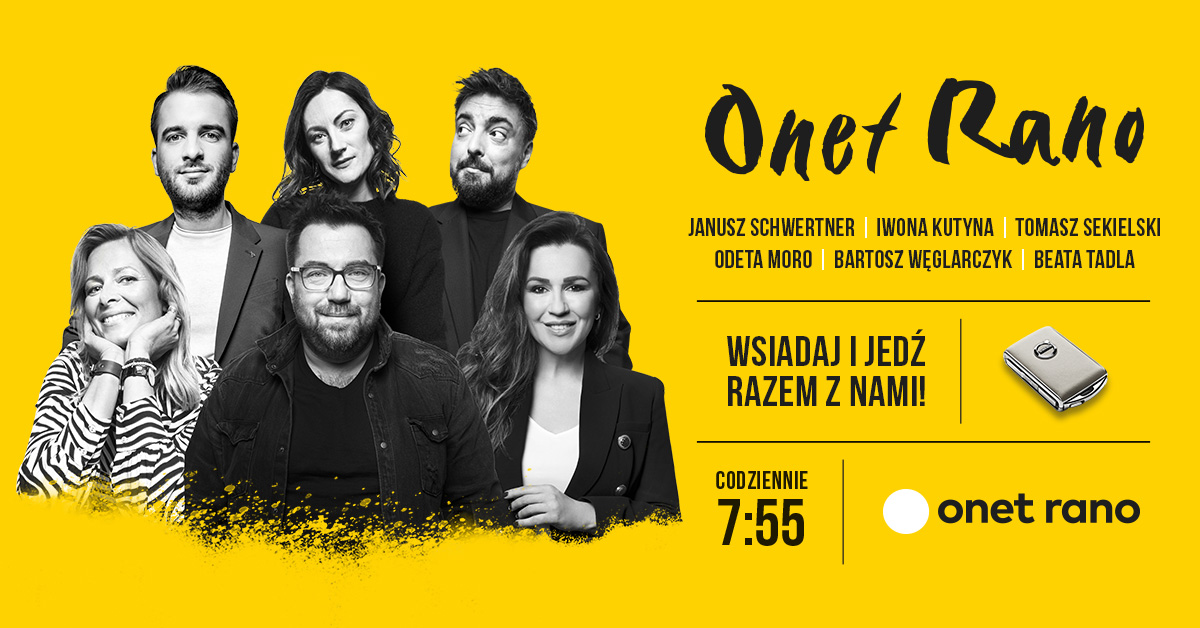 OnetRano's tweet photo. Zapraszamy na #OnetRANO! Gośćmi @SchwertnerPL będą:
🔶@RobertBiedron - @__Lewica
🔶@m_Sutkowski - prezes WLR
🔶@KosiniakKamysz - prezes @nowePSL
🔶Mirosław Haniszewski i Piotr Cyrwus
🔶 @anjarubikblog - Modelka
#żywiołysaszy #saszazałuska #playeroriginal #playerpl https://t.co/H4lcNG0CJO