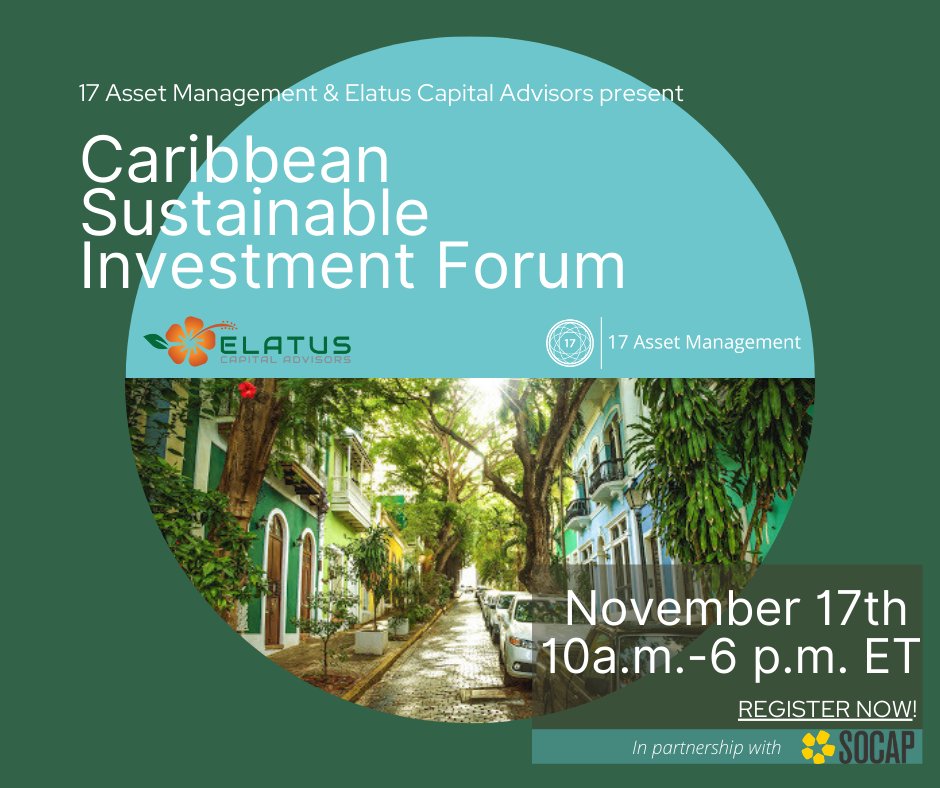 JointSDGFund's tweet photo. Join us for the #CaribbeanSustainableInvestmentForum & learn how the best investment opportunities are also the same initiatives that will lead to the achievement of #SDGs🌎
Register now https://t.co/pn6TRtsHVj #17AM #ElatusCapitalAdvisors https://t.co/qOM7aE51sz