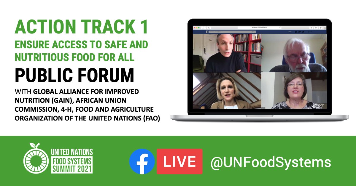 UN Food Systems Summit Action Track 1 - Public Forum now live