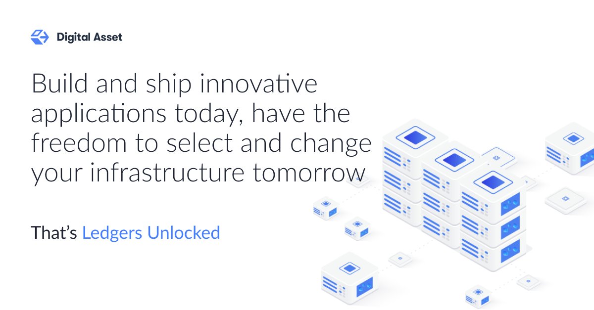 digitalassetcom's tweet image. Do you want to build #distributedapps today with the flexibility to decentralize later? Check out @DAMLdriven for @PostgreSQL to learn how! digitalasset.com/ledgers-unlock…
#LedgersUnlockled #smartcontracts