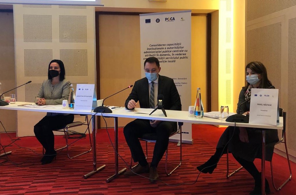 INA09975026's tweet image. #MLPDA a organizat conferința de lansare a proiectului „Consolidarea capacității instituționale a autorităților administrației publice centrale cu atribuții în domeniu, în vederea creșterii calității serviciului public de poliție locală”, implementat împreună cu #ANFP și #INA.