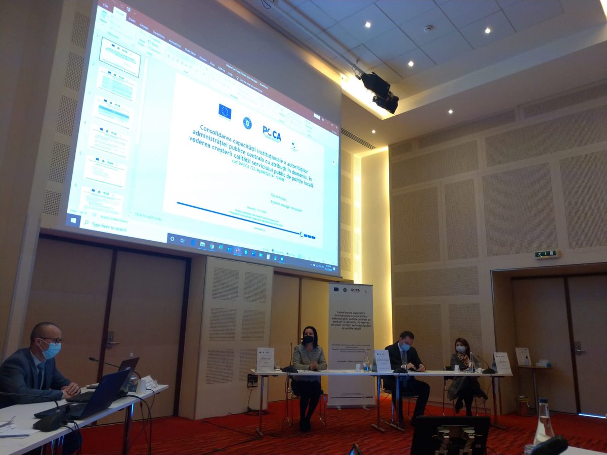 INA09975026's tweet image. #MLPDA a organizat conferința de lansare a proiectului „Consolidarea capacității instituționale a autorităților administrației publice centrale cu atribuții în domeniu, în vederea creșterii calității serviciului public de poliție locală”, implementat împreună cu #ANFP și #INA.