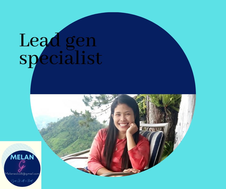 GiluaMelanie's tweet photo. If you do not have a single salesperson or a salesperson that you can use to generate leads, a lead generation specialist is a great alternative.
Need one? Drop me an email.🙂
Melanieslc28@gmail.com
#ledgeneration #VA https://t.co/Xj6ipJwBDl