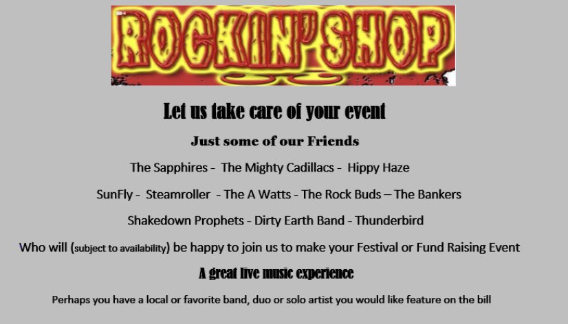 TheRockinShop's tweet photo. Beer Festivals - Fund Raising - Corporate Events - Monthly Residencies https://t.co/LNAhbsqROz