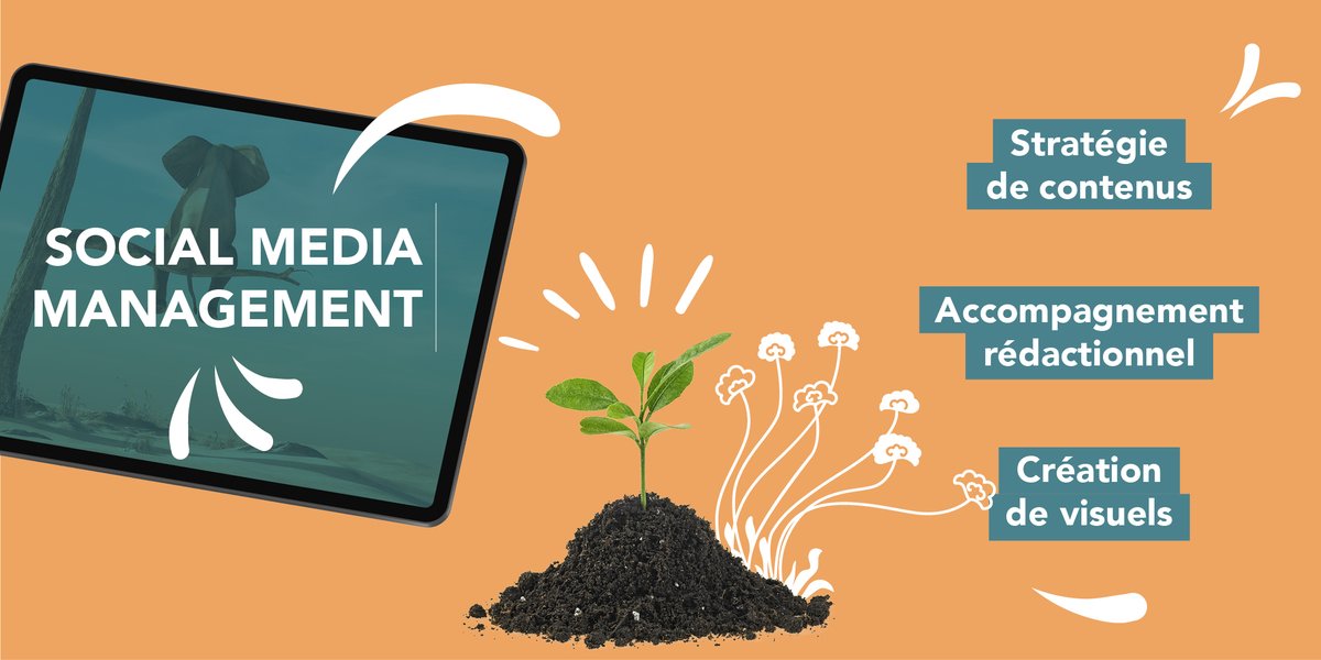 Après vous avoir parlé de notre démarche, on vous en dit plus sur les 5⃣ métiers sur lesquels notre agence peut vous proposer son expertise. Métier n°1 : Le social media management, pour vous aider à structurer une stratégie digitale impactante et efficace ! 🔽