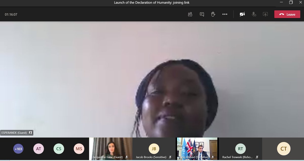 SEMA_Network's tweet photo. "For survivors, faith is very important in our healing journey. Faith leaders are gate keepers in communities &amp; their support will change our world for the better" -  Esperande, at UK launch #DeclarationofHumanity by Leaders of Faith and Belief. @end_svc #FaithAndBeliefAgainstSVC https://t.co/0mSJEDzhGb