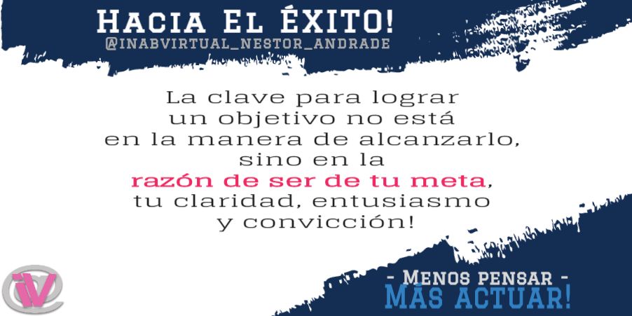 n3storandrade's tweet photo. La clave para lograr un objetivo no está en la manera de alcanzarlo, sino en la razón de ser de tu meta, tu claridad, entusiasmo y convicción!
... y desarrollarlo con amor ❤️ 😁!...
#emprendedor #emprendedores #emprendimiento #inabvirtual #nestorandrade #empresarios #exito https://t.co/8r3LWx8Cih