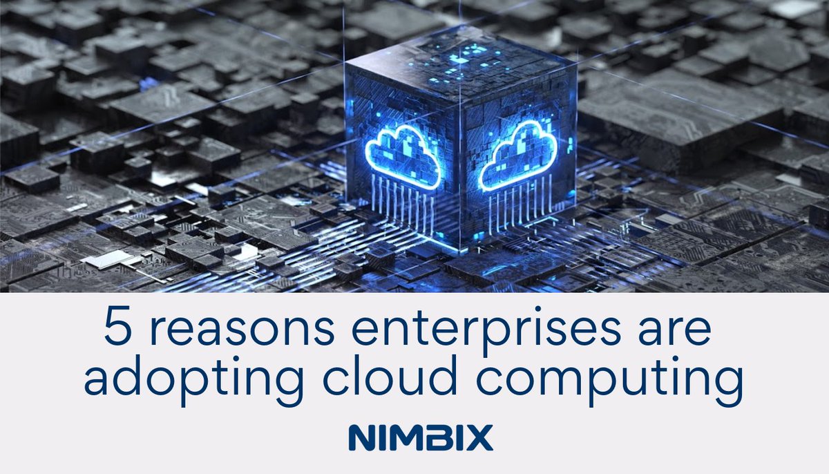 Why are enterprises adopting #cloud #computing? Check out the top 5 reasons here. https://t.co/qyUobgumny #simulation #AI #machinelearning #hpc https://t.co/NwRLmGwPL2